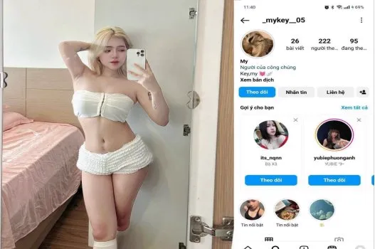 Ảnh thumbnail video Mykey xinh gái ngoan hiền háng rộng